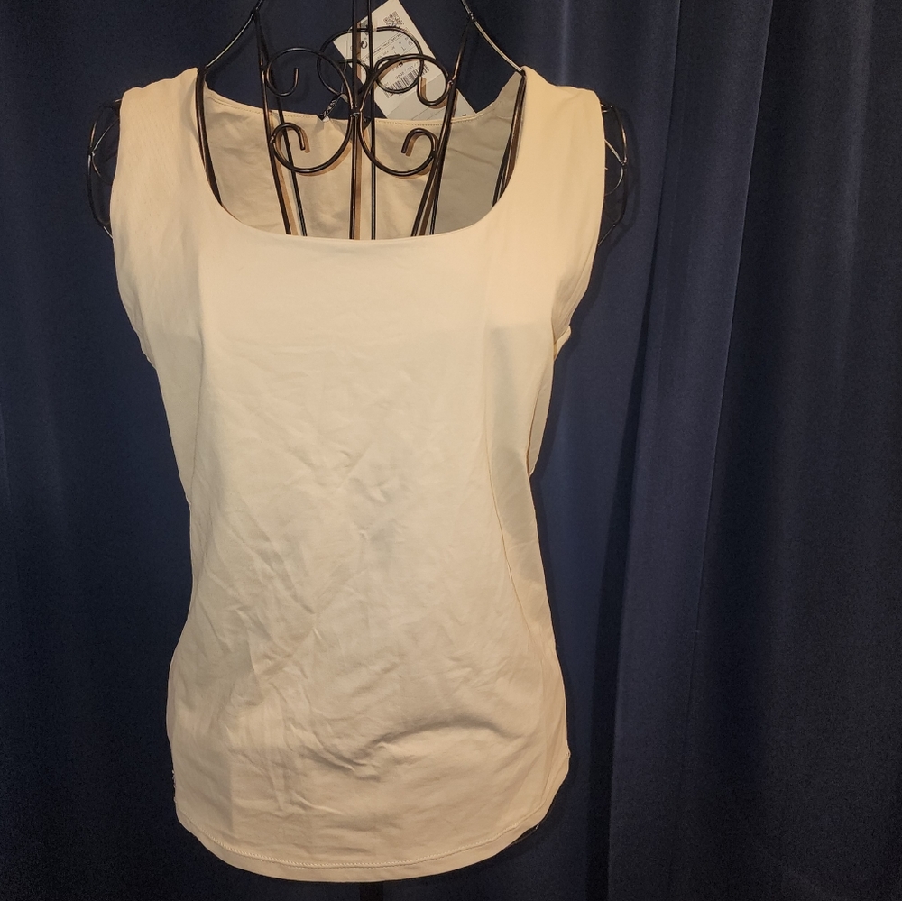 Zara‎ Women's Sleeveless Stretchy Nude Tank Top  Size L NWT